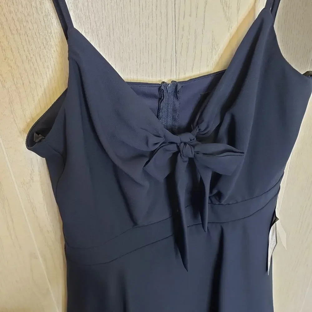 B Darlin Navy Blue sleeveless short dress bow detail size 11/12